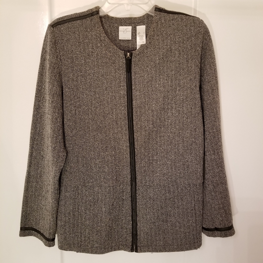Emma James size large career jacket zip long sleev